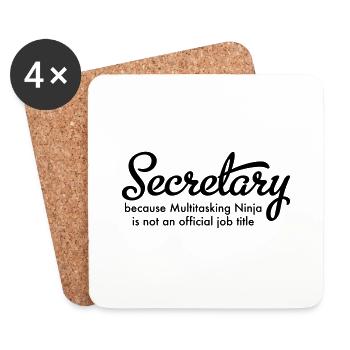 2541614 128806330 secretary - Coasters (set of 4) - white - Front