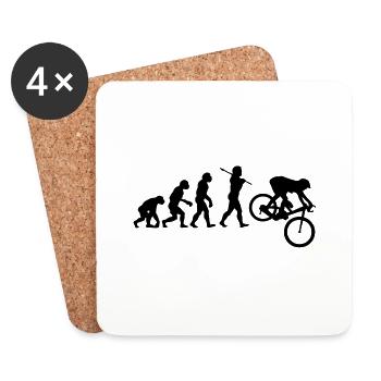 MTB Downhill Evolution - Untersetzer (4er-Set) - Weiß - Vorne