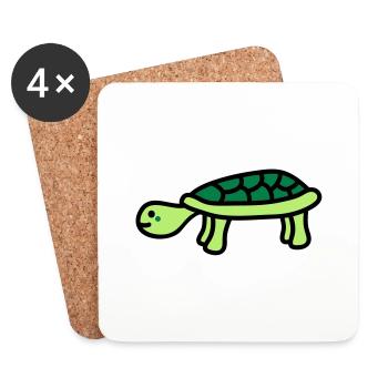turtle - Coasters (set of 4) - white - Front