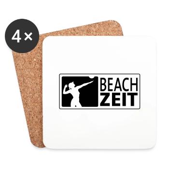 Beachvolleyball Angreiferin - Untersetzer (4er-Set) - Weiß - Vorne