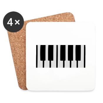 piano - Coasters (set of 4) - white - Front