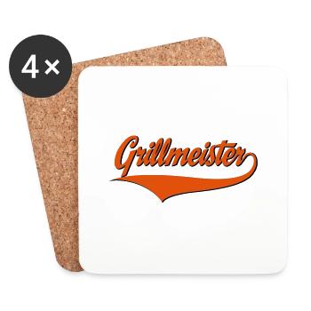 grillen - Untersetzer (4er-Set) - Weiß - Vorne
