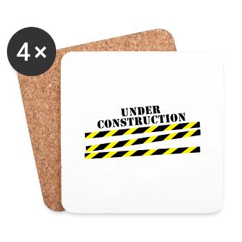 under_construction__f2 - Untersetzer (4er-Set) - Weiß - Vorne
