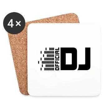 official_dj__f1 - Dessous de verre (lot de 4) - blanc - Devant
