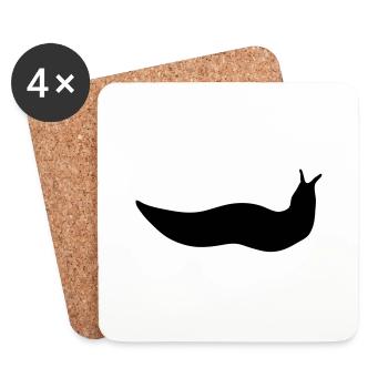 slug slug Nacktschnecke babosa lumaca1 - Coasters (set of 4) - white - Front