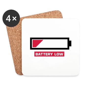battery_low__f2 - Coasters (set of 4) - white - Front