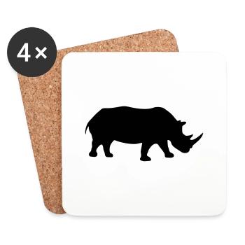 nashorn - Untersetzer (4er-Set) - Weiß - Vorne