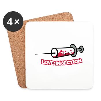 spritze_love_injection - Untersetzer (4er-Set) - Weiß - Vorne
