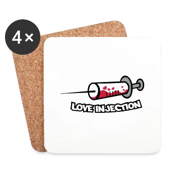 spritze_love_injection2 - Untersetzer (4er-Set) - Weiß - Vorne