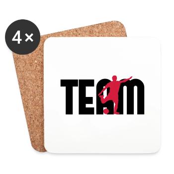 Team Football - Coasters (set of 4) - white - Front