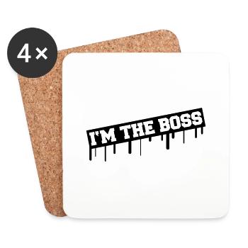 I'm The Boss Graffiti - Dessous de verre (lot de 4) - blanc - Devant