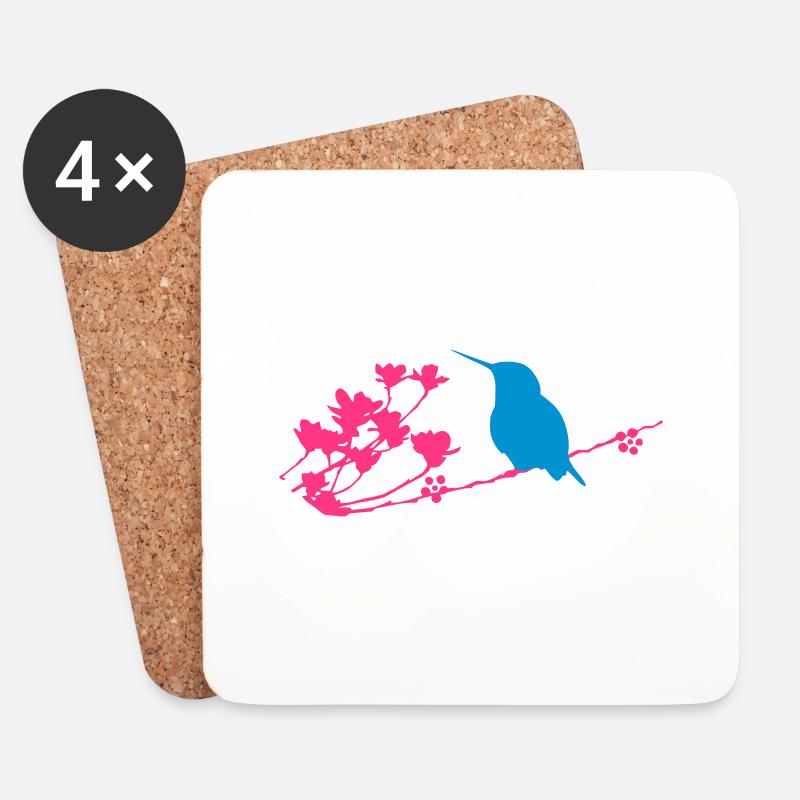 kolibri2 - Untersetzer (4er-Set) - Weiß