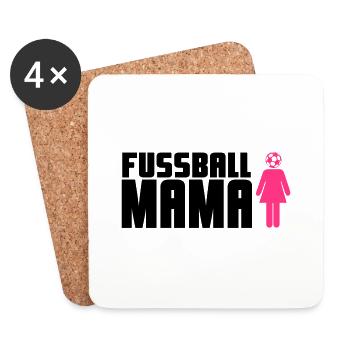 Fußball-Mama - Untersetzer (4er-Set) - Weiß - Vorne