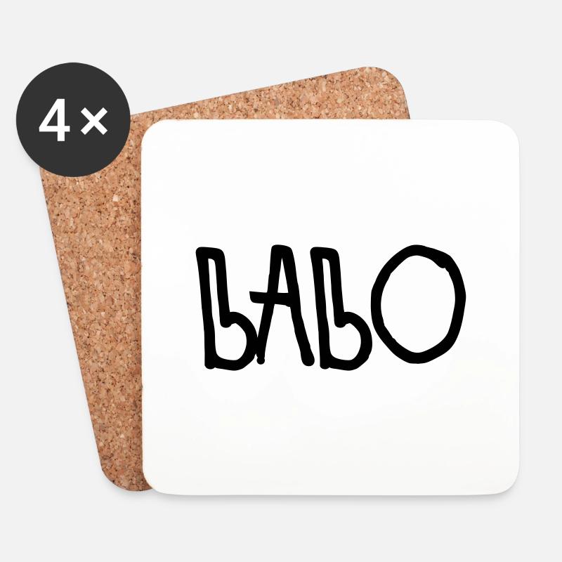 Babo - Untersetzer (4er-Set) - Weiß