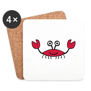 Crab - Coasters (set of 4) - white - Front