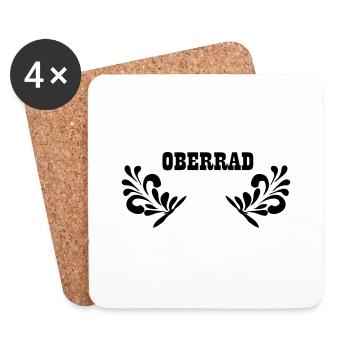OBERRAD - Frankfurt Stadtteil Shirt - Untersetzer (4er-Set) - Weiß - Vorne