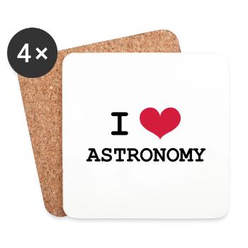 I Love Astronomy - Coasters (set of 4) - white - Front