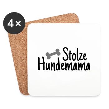 Stolze Hundemama - Untersetzer (4er-Set) - Weiß - Vorne