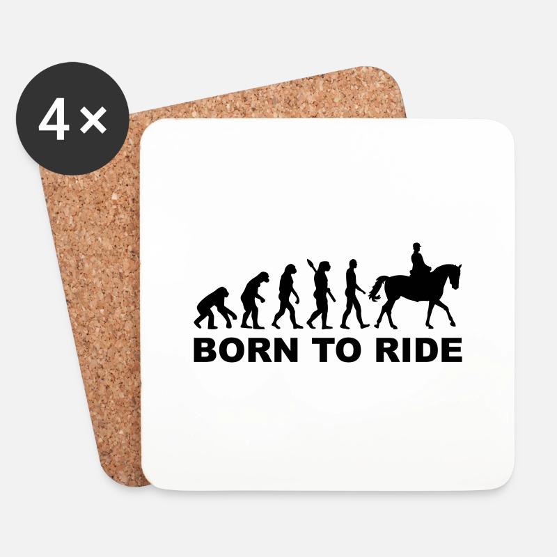 Evolution Reiten - Untersetzer (4er-Set) - Weiß