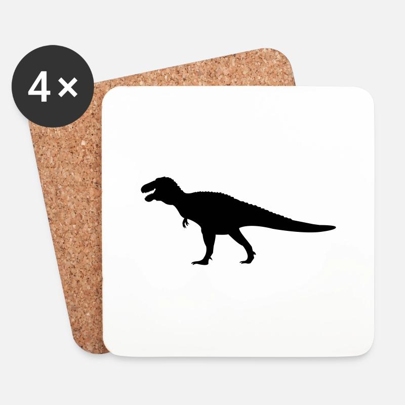 dino - Untersetzer (4er-Set) - Weiß