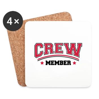 Cool Crew Member Logo Design - Untersetzer (4er-Set) - Weiß - Vorne