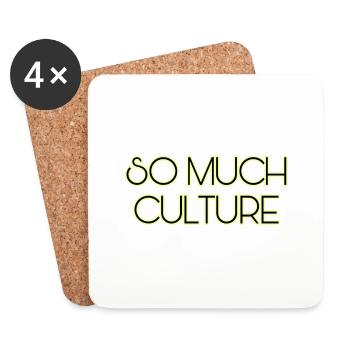 Tellement de culture - Dessous de verre (lot de 4) - blanc - Devant