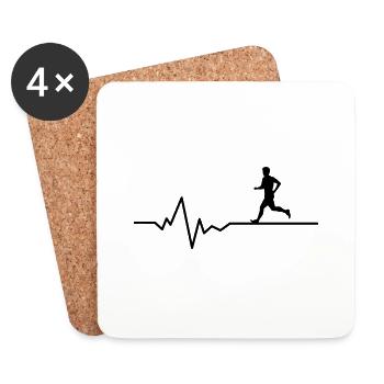 Jogger Puls - Untersetzer (4er-Set) - Weiß - Vorne