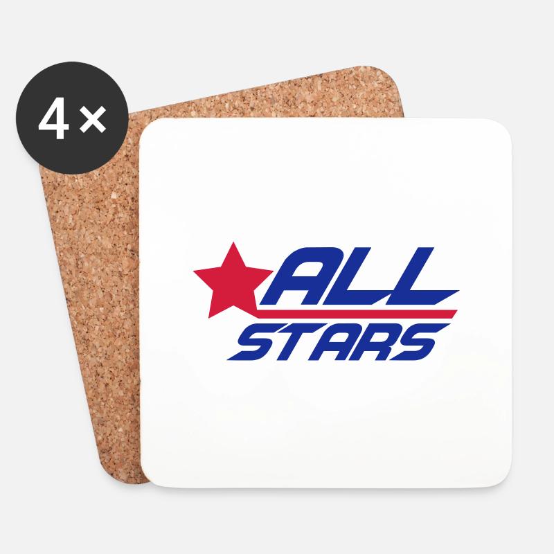 Cool Allstars Logo Design - Untersetzer (4er-Set) - Weiß