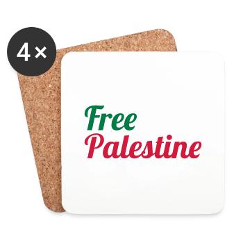 Free Palestine - Coasters (set of 4) - white - Front