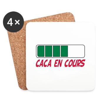 Caca en cours - Coasters (set of 4) - white - Front