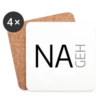 Na geh - Untersetzer (4er-Set) - Weiß - Vorne