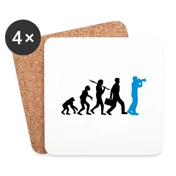 Photographer Camera Evolution - Coasters (set of 4) - white - Front