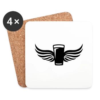 Beer Wings - Coasters (set of 4) - white - Front