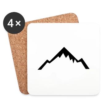 Mountain - Dessous de verre (lot de 4) - blanc - Devant
