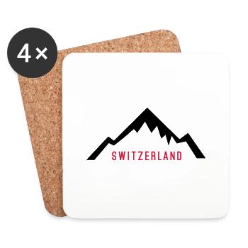 Switzerland Alps - Untersetzer (4er-Set) - Weiß - Vorne