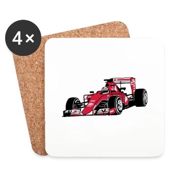 - Motorsports - Coasters (set of 4) - white - Front