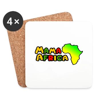 Africa - Mama Africa - Mama Africa 1 - Coasters (set of 4) - white - Front