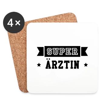 Arzt - Ärztin - Medizin - Gesundheit - Chirurg - Untersetzer (4er-Set) - Weiß - Vorne