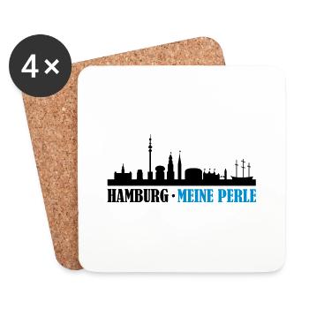 hamburg_meine_perle_02 - Untersetzer (4er-Set) - Weiß - Vorne