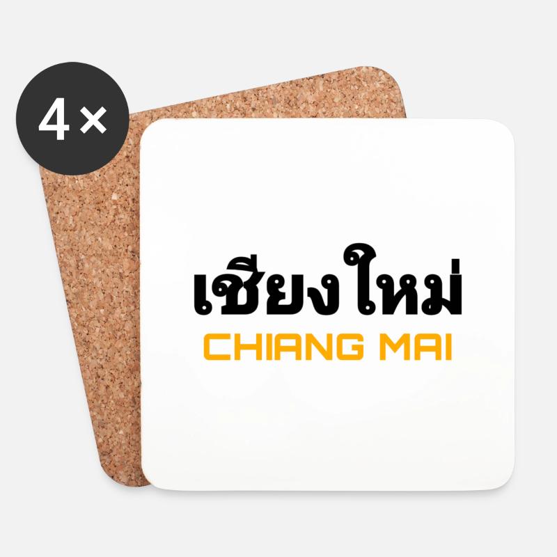 Chiang Mai - Thailand - Untersetzer (4er-Set) - Weiß
