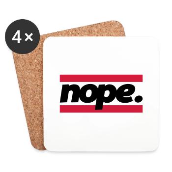nope graphic - Untersetzer (4er-Set) - Weiß - Vorne