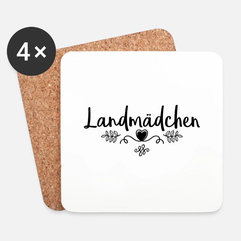 landmaedchen liebe - Untersetzer (4er-Set) - Weiß