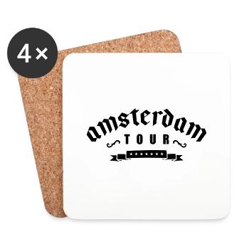 amsterdam tour - Untersetzer (4er-Set) - Weiß - Vorne