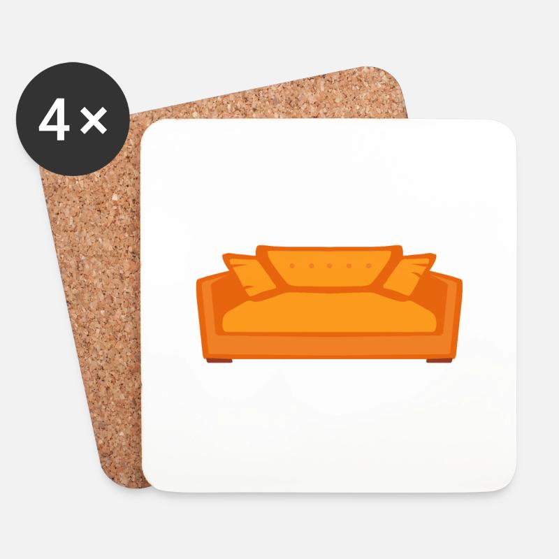 Sofa Sitz Sofa - Untersetzer (4er-Set) - Weiß