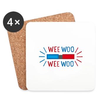 weewoo - Coasters (set of 4) - white - Front