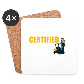 Certified forklift operator - Coasters (set of 4) - white - Front