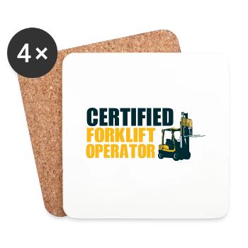 Certified forklift operator - Coasters (set of 4) - white - Front