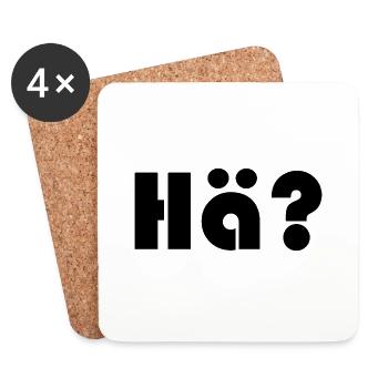 Hä? - Untersetzer (4er-Set) - Weiß - Vorne
