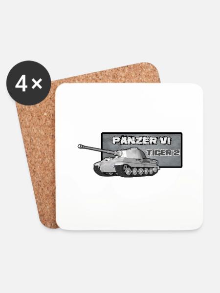 Tank - Untersetzer (4er-Set) - Weiß