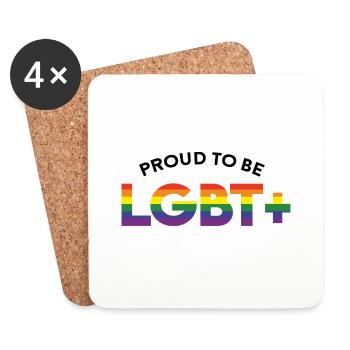 Proud to be LGBT - Coasters (set of 4) - white - Front